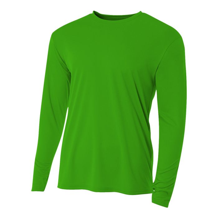 A4 Men's Cooling Performance Long Sleeve Crew 1 of 2 A4