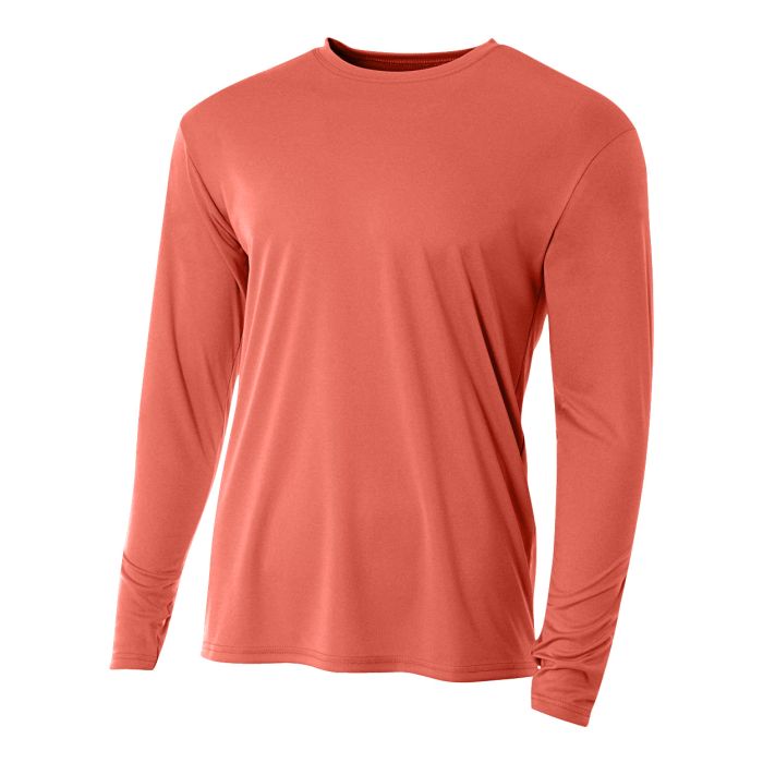 A4 Men's Cooling Performance Long Sleeve Crew 1 of 2 A4