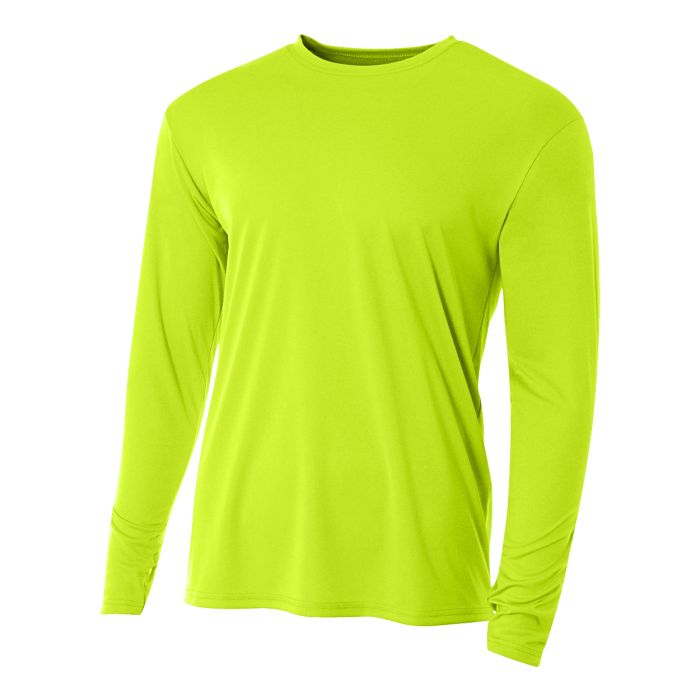 A4 Men's Cooling Performance Long Sleeve Crew 1 of 2 A4