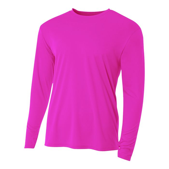A4 Men's Cooling Performance Long Sleeve Crew 1 of 2 A4