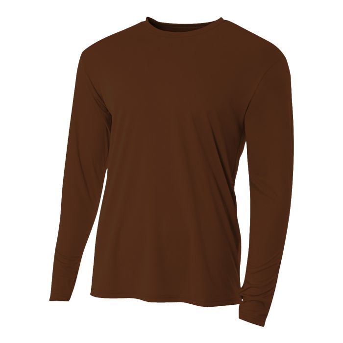 A4 Men's Cooling Performance Long Sleeve Crew 1 of 2 A4