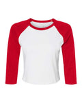 BELLA + CANVAS Women's Micro Rib Raglan Sleeve Baby T-Shirt
