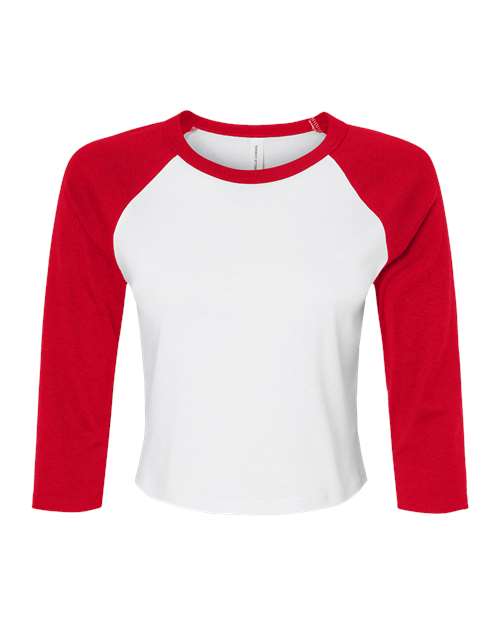 BELLA + CANVAS Women's Micro Rib Raglan Sleeve Baby T-Shirt
