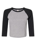 BELLA + CANVAS Women's Micro Rib Raglan Sleeve Baby T-Shirt