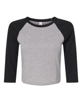 BELLA + CANVAS Women's Micro Rib Raglan Sleeve Baby T-Shirt