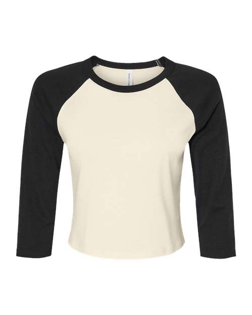 BELLA + CANVAS Women's Micro Rib Raglan Sleeve Baby T-Shirt