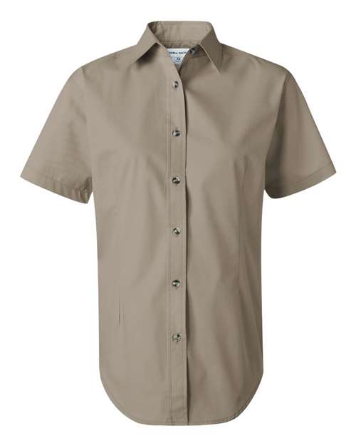 FeatherLite Women's Short Sleeve Stain-Resistant Tapered Twill Shirt FeatherLite