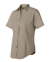 FeatherLite Women's Short Sleeve Stain-Resistant Tapered Twill Shirt FeatherLite