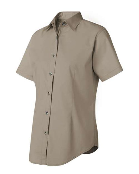 FeatherLite Women's Short Sleeve Stain-Resistant Tapered Twill Shirt FeatherLite
