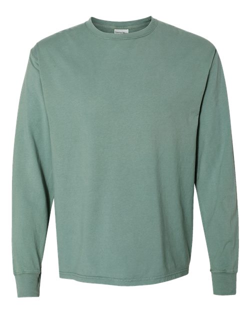 Hanes Men's Garment Dyed Long Sleeve T-Shirt 1 of 2