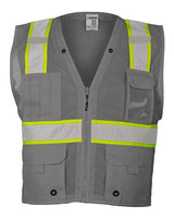 Kishigo Men's EV Series Enhanced Visibility Multi-Pocket Mesh Vest Kishigo