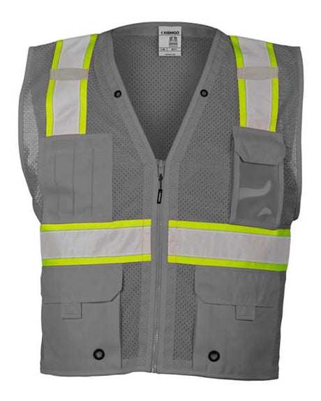 Kishigo Men's EV Series Enhanced Visibility Multi-Pocket Mesh Vest Kishigo