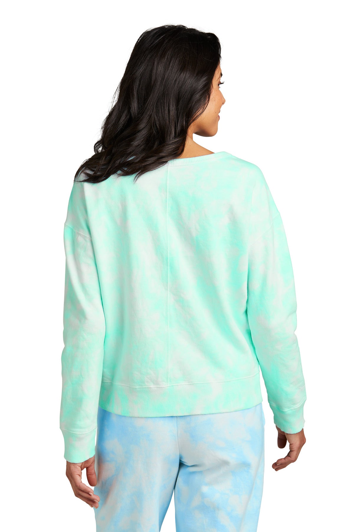 Port & Company Ladies Beach Wash Cloud Tie-Dye V-Neck Sweatshirt LPC140V Port & Company