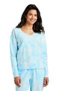 Port & Company Ladies Beach Wash Cloud Tie-Dye V-Neck Sweatshirt LPC140V Port & Company