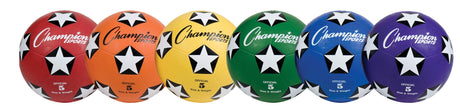 Champion Sports Rubber Cover Soccer Ball Set Champion Sports