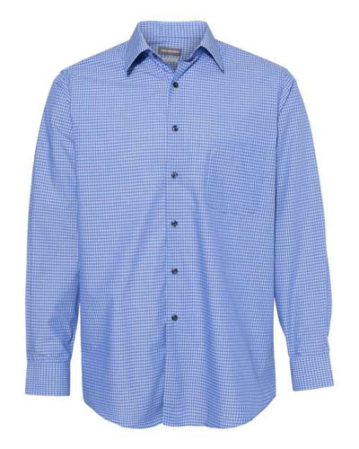 Van Heusen Men's Broadcloth Point Collar Check Shirt