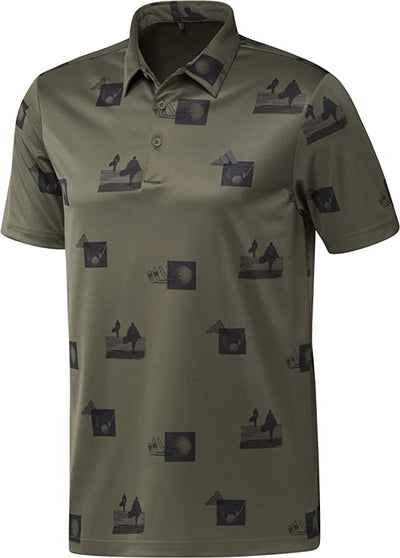 adidas Men's Allover Printed Polo Shirt