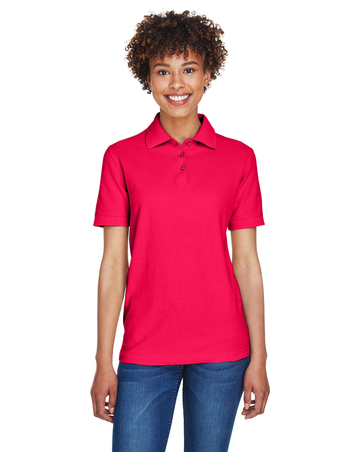 UltraClub Ladies' Whisper Piqué Polo Womens Apparel Shirts & Tops