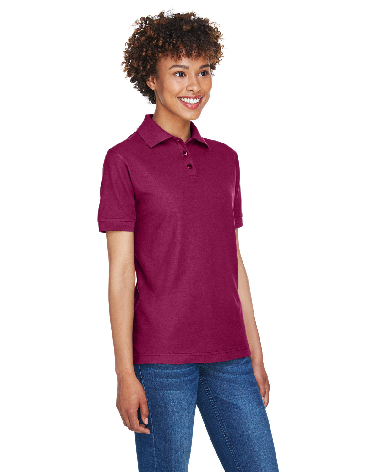 UltraClub Ladies' Whisper Piqué Polo Womens Apparel Shirts & Tops