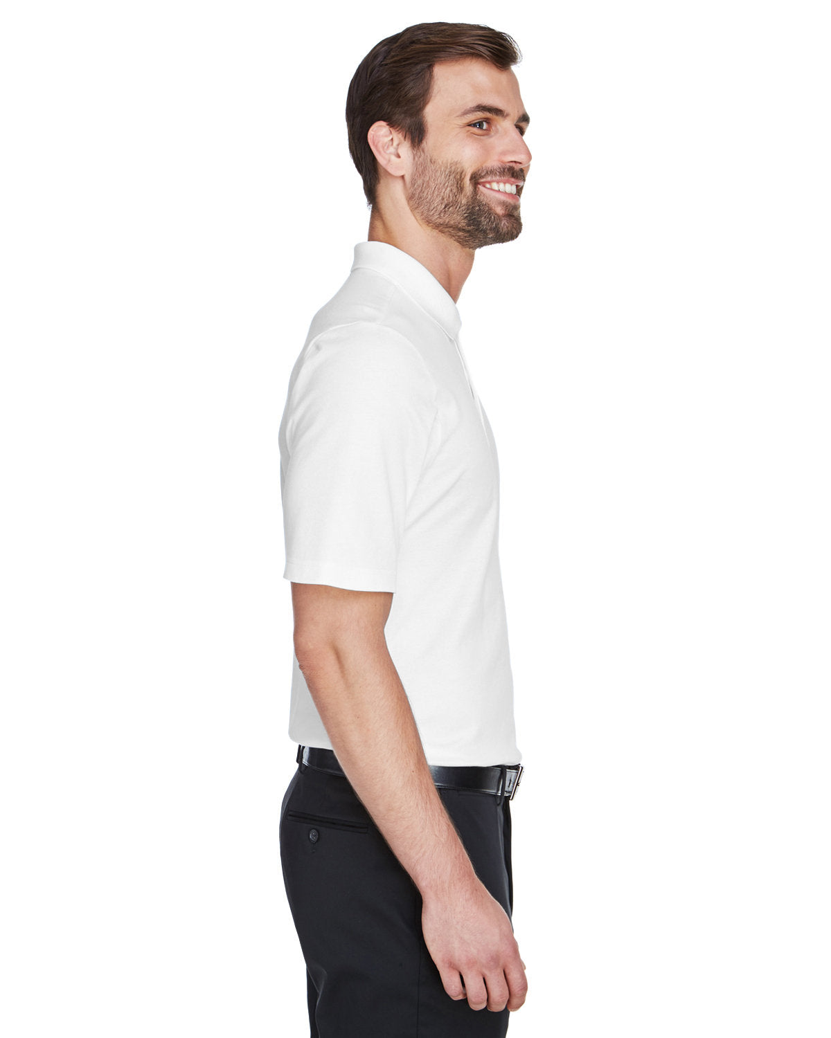Devon & Jones CrownLux Performance Men's Plaited Polo Mens Apparel Shirts & Tops