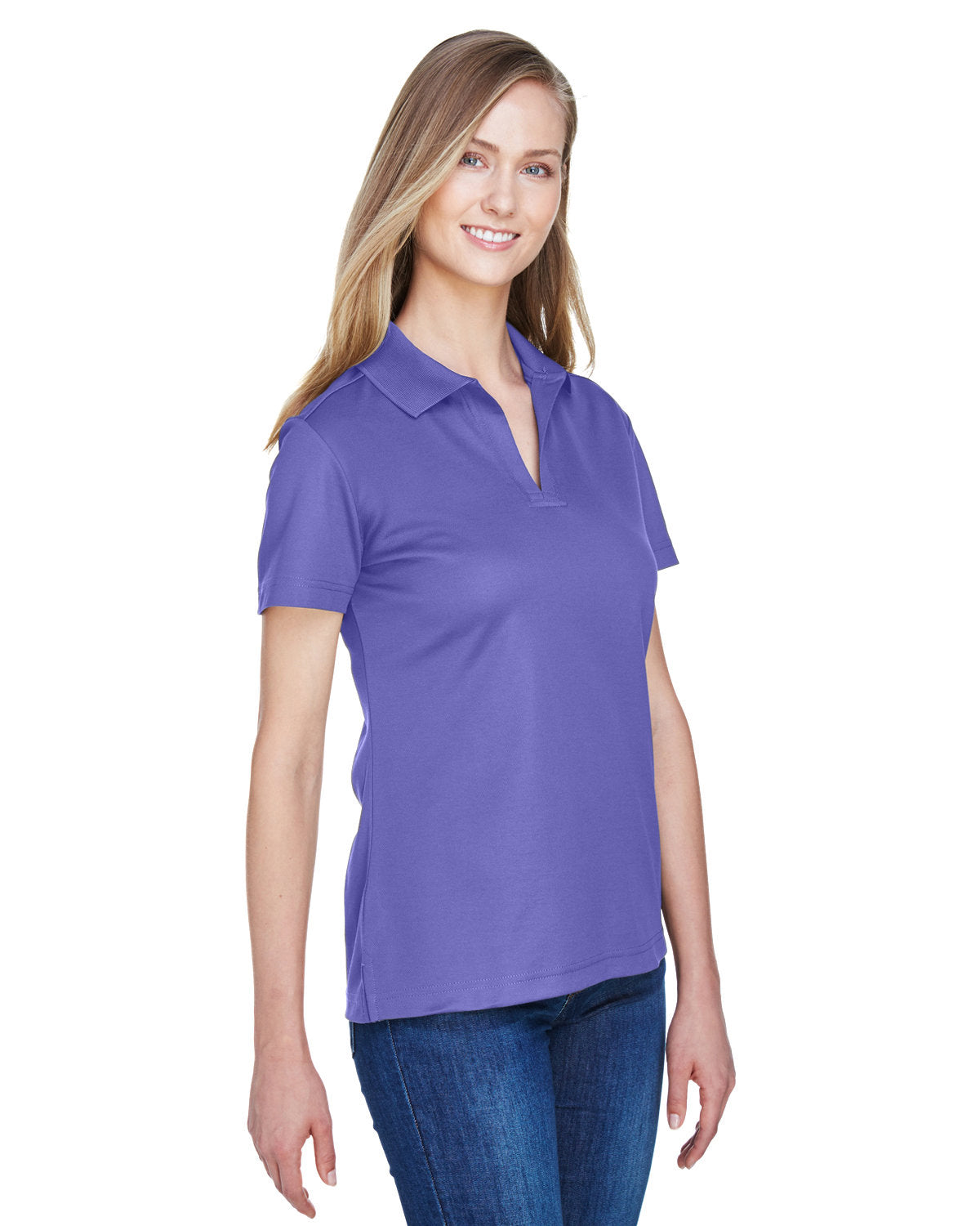 Devon & Jones CrownLux Performance Ladies' Plaited Polo