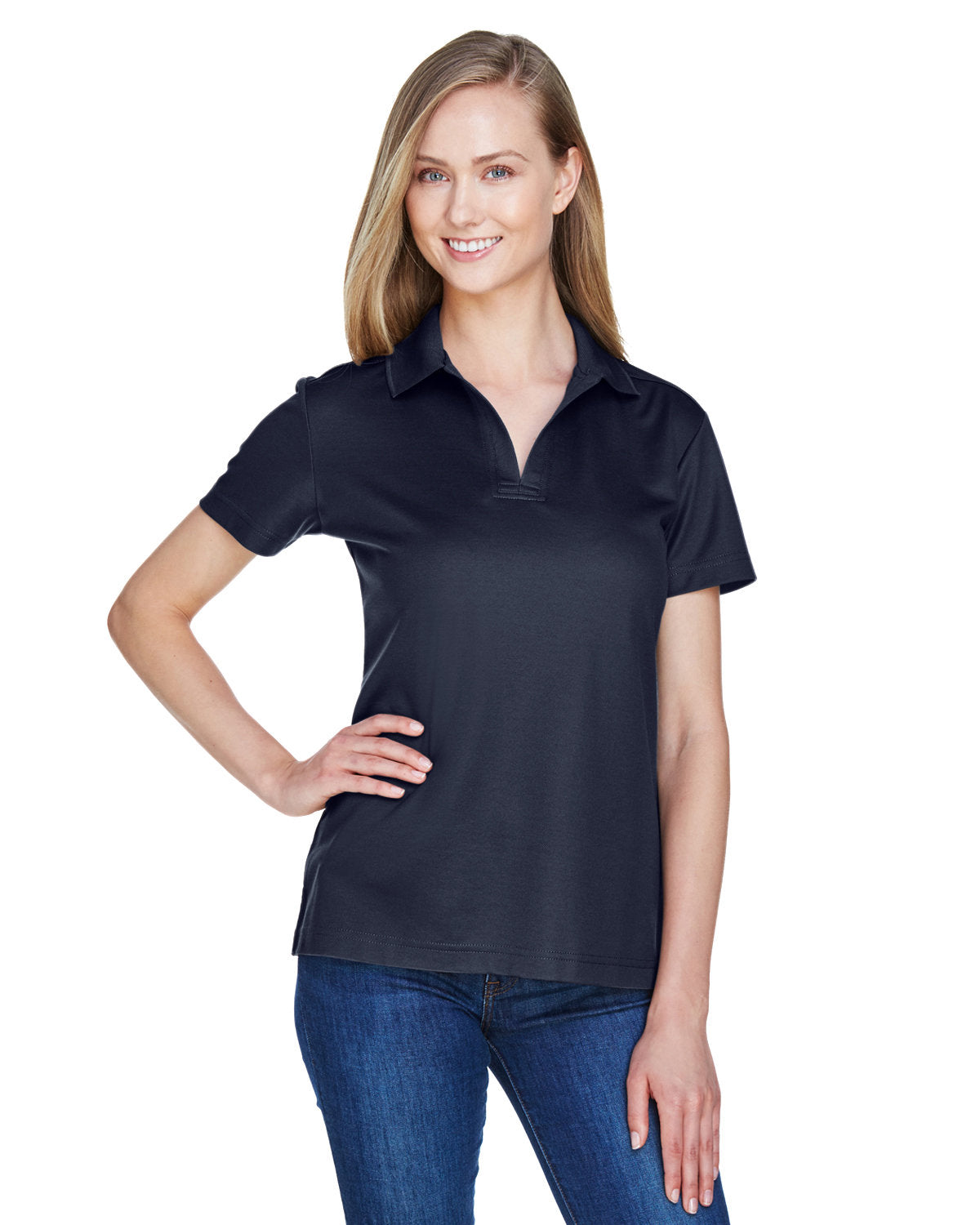 Devon & Jones CrownLux Performance Ladies' Plaited Polo