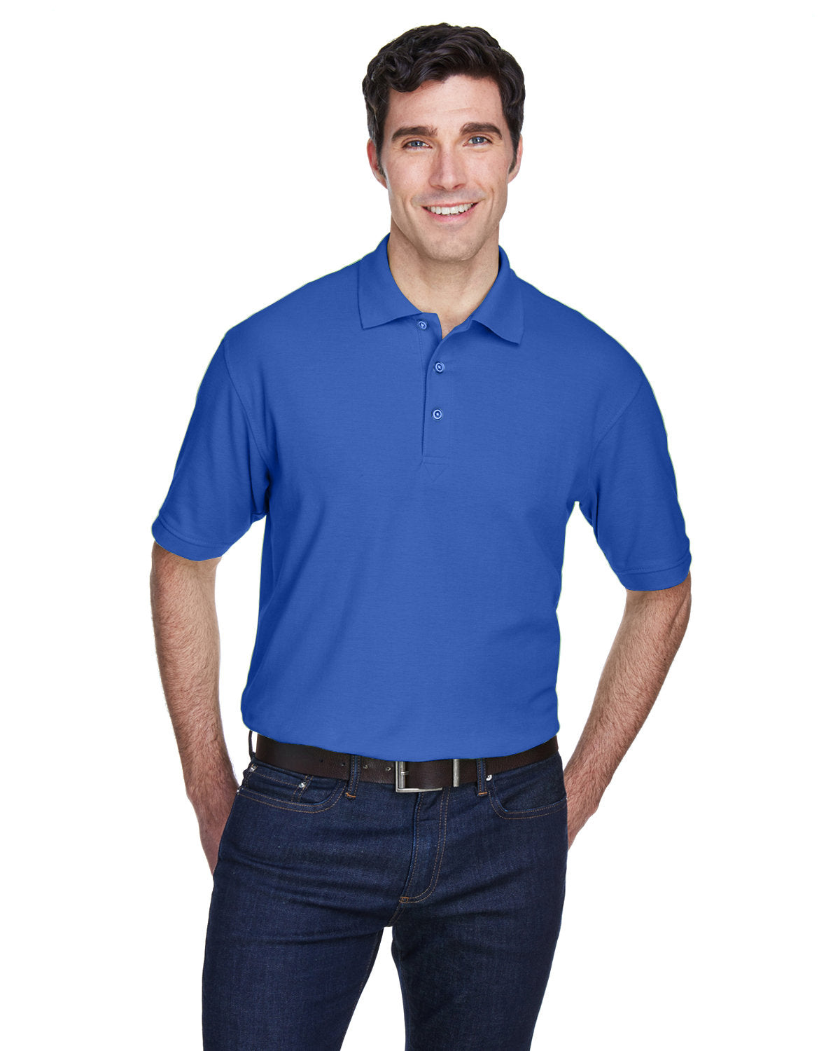 UltraClub Men's Whisper Piqué Polo