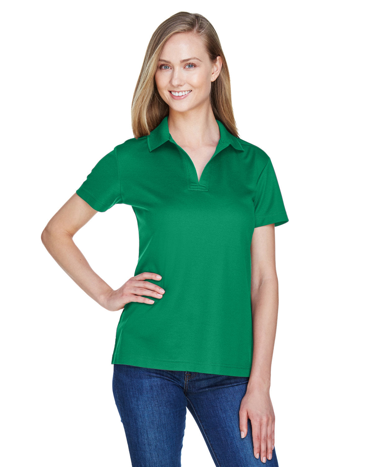 Devon & Jones CrownLux Performance Ladies' Plaited Polo