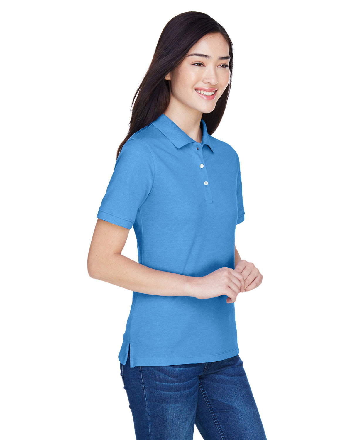 Harriton Ladies' 5.6 oz. Easy Blend Polo
