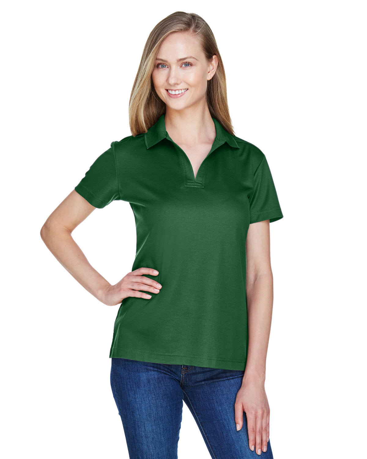 Devon & Jones CrownLux Performance Ladies' Plaited Polo