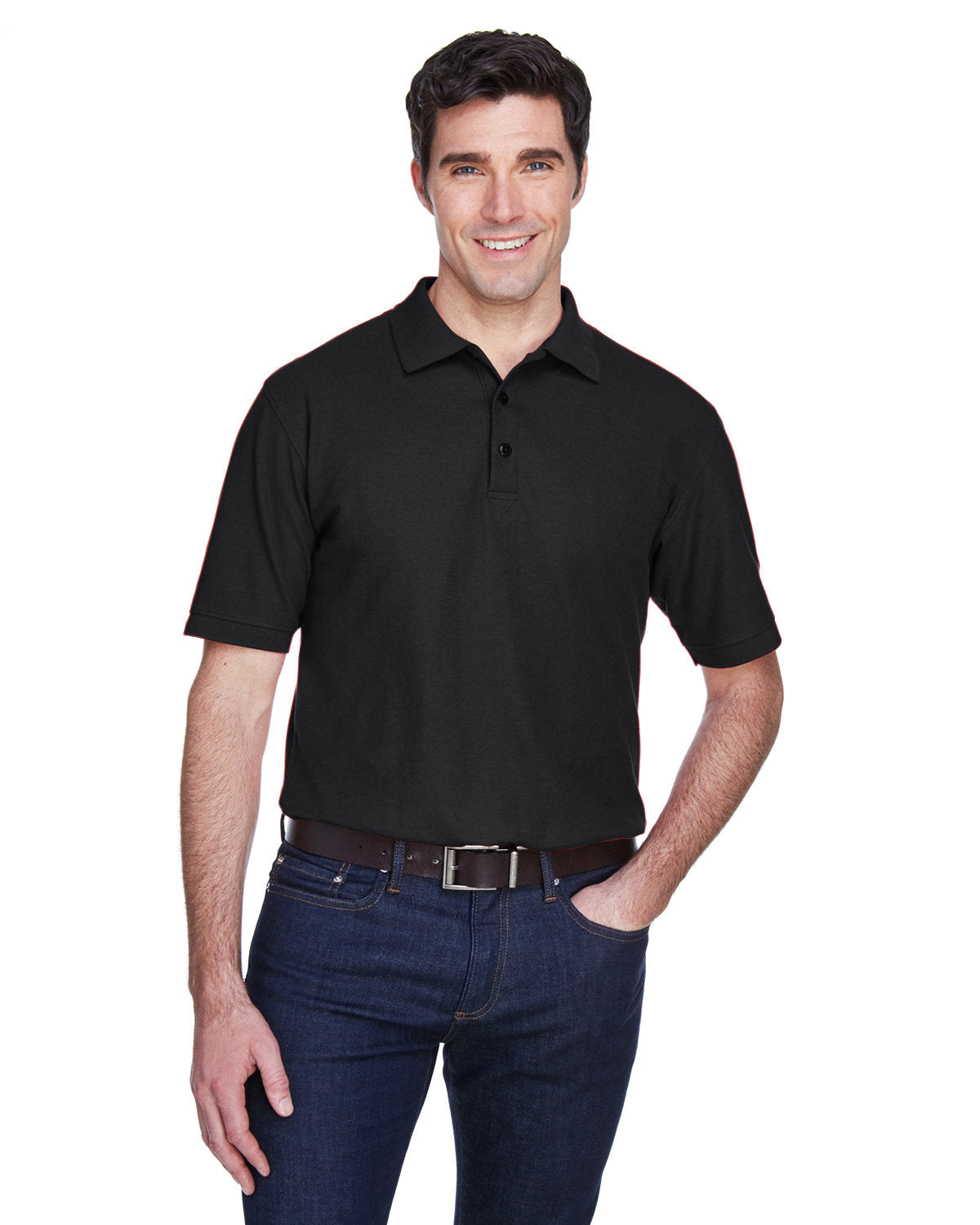 UltraClub Men's Whisper Piqué Polo