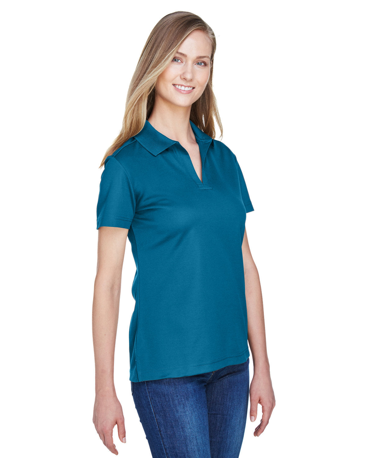 Devon & Jones CrownLux Performance Ladies' Plaited Polo