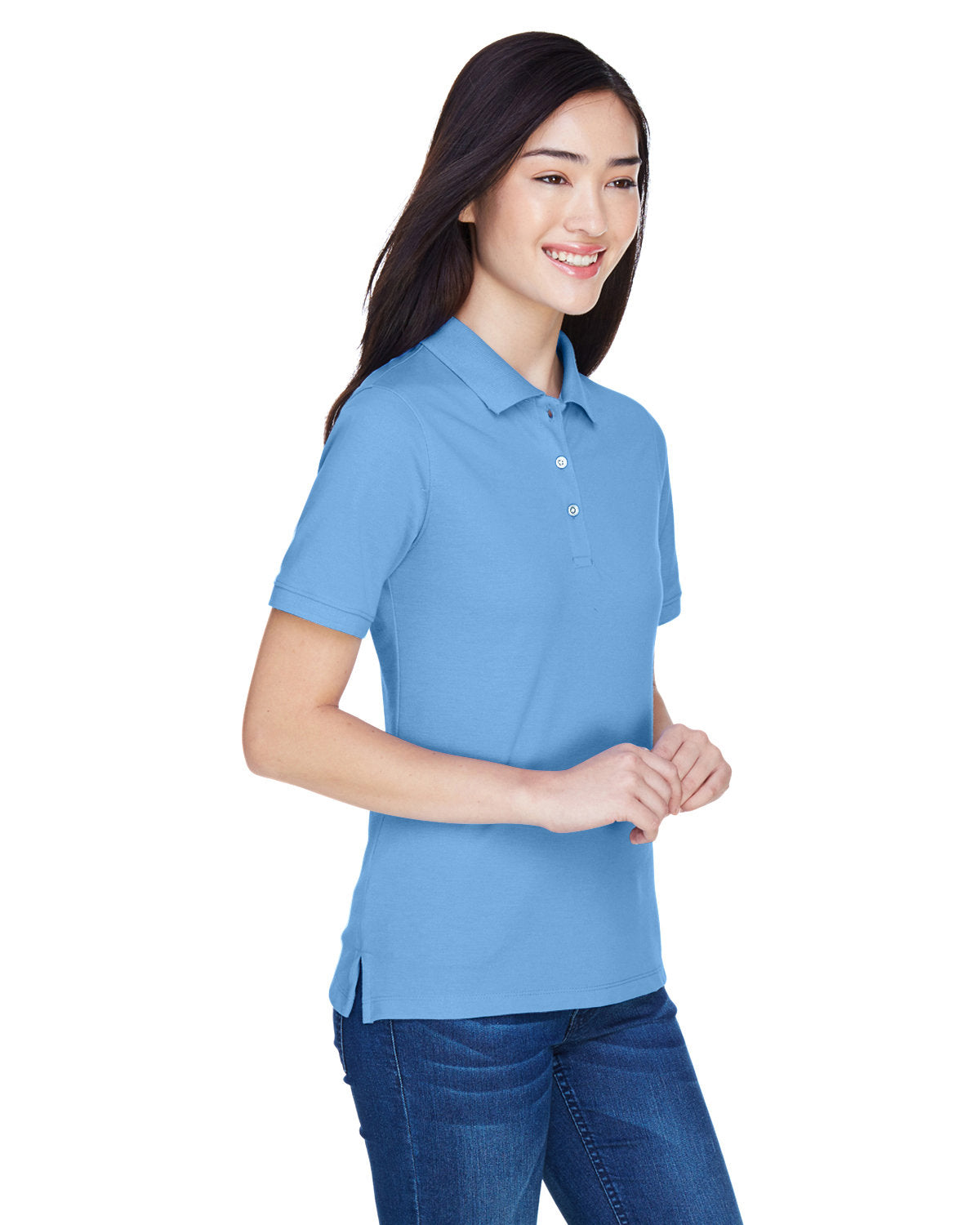 Harriton Ladies' 5.6 oz. Easy Blend Polo