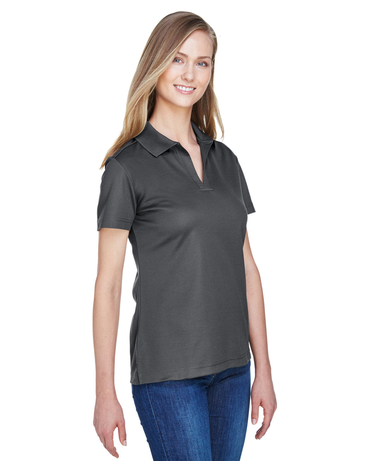 Devon & Jones CrownLux Performance Ladies' Plaited Polo