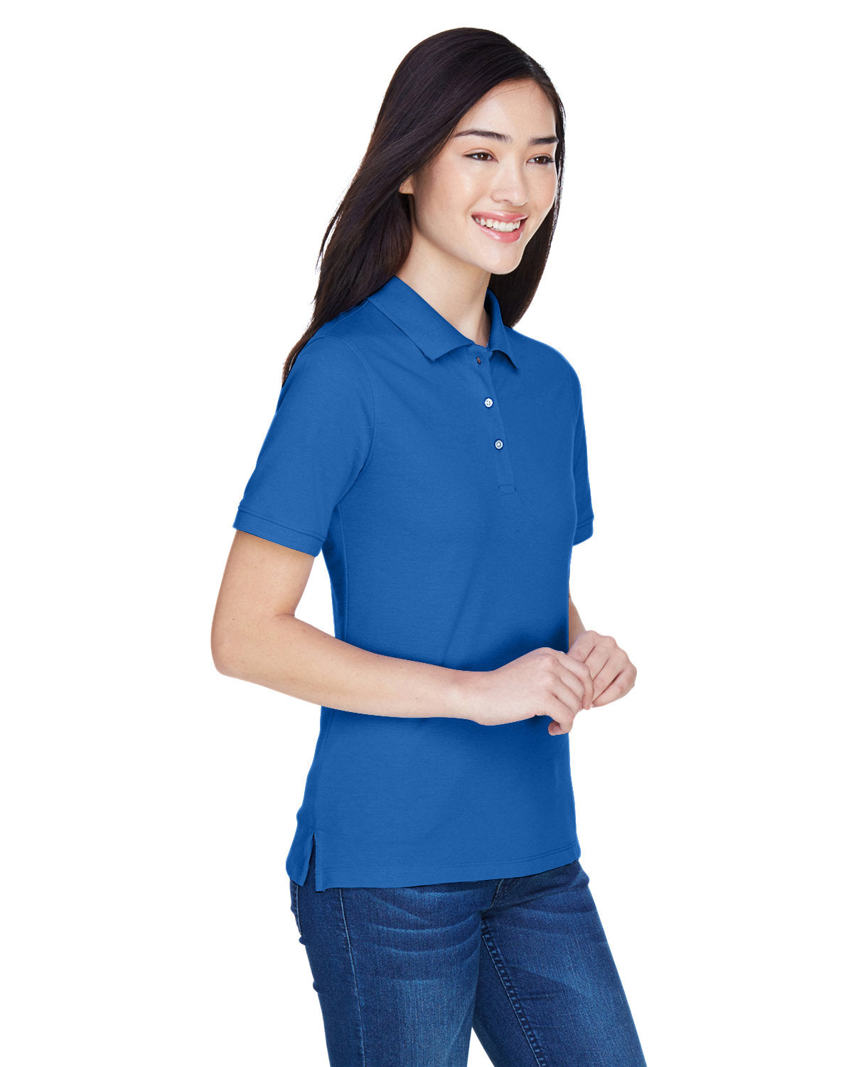 Harriton Ladies' 5.6 oz. Easy Blend Polo