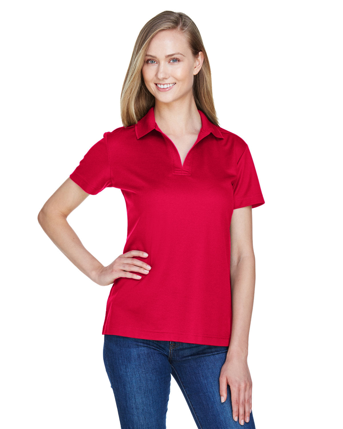 Devon & Jones CrownLux Performance Ladies' Plaited Polo