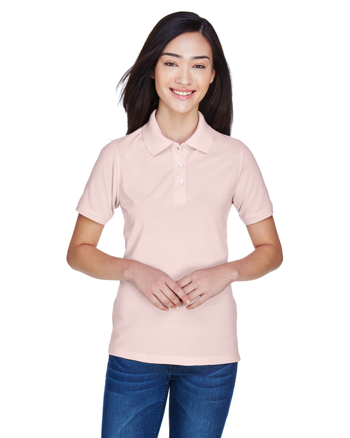 Harriton Ladies' 5.6 oz. Easy Blend Polo
