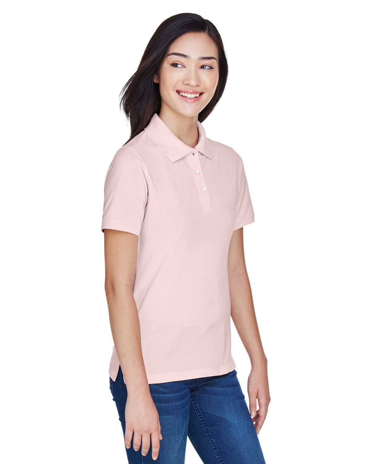 Harriton Ladies' 5.6 oz. Easy Blend Polo