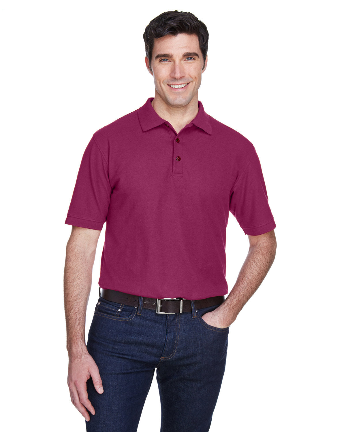 UltraClub Men's Whisper Piqué Polo