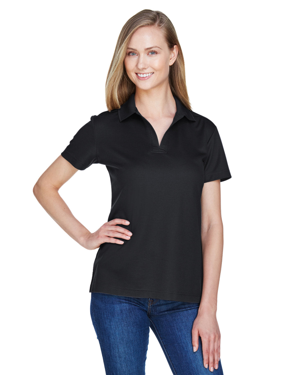 Devon & Jones CrownLux Performance Ladies' Plaited Polo