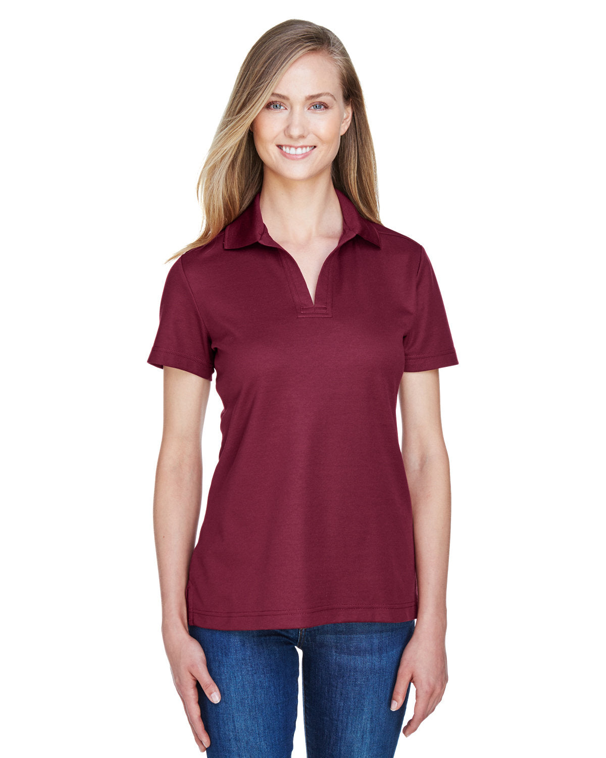 Devon & Jones CrownLux Performance Ladies' Plaited Polo