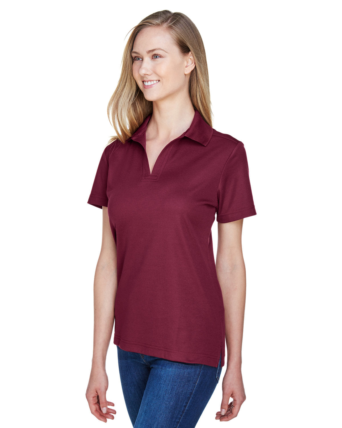 Devon & Jones CrownLux Performance Ladies' Plaited Polo