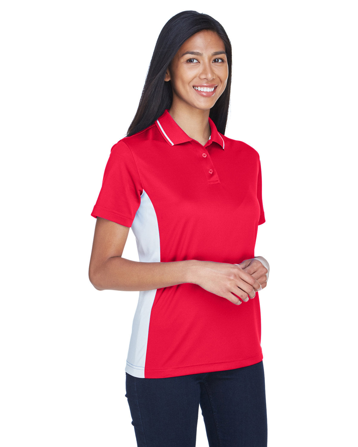 UltraClub Ladies' Cool & Dry Sport Two-Tone Polo UltraClub