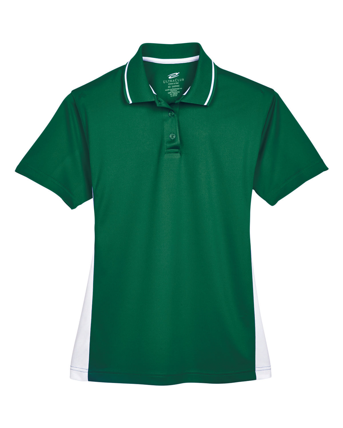 UltraClub Ladies' Cool & Dry Sport Two-Tone Polo UltraClub