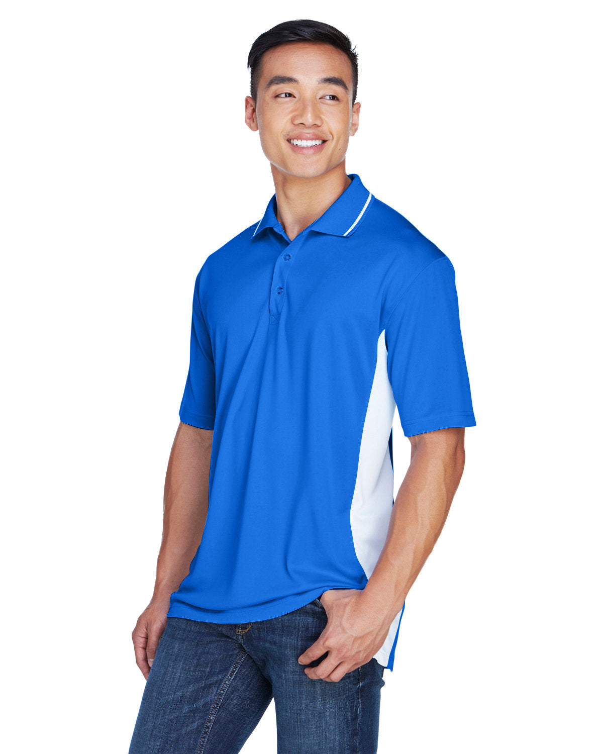 UltraClub Men's Cool & Dry Sport Two-Tone Polo Mens Apparel Shirts & Tops