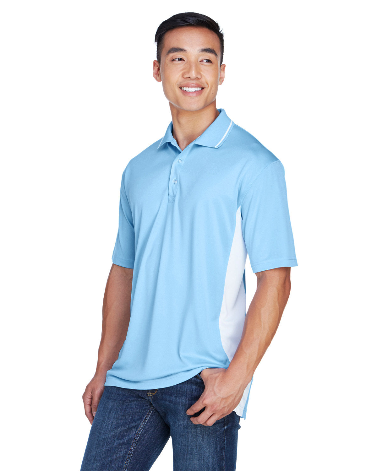 UltraClub Men's Cool & Dry Sport Two-Tone Polo Mens Apparel Shirts & Tops