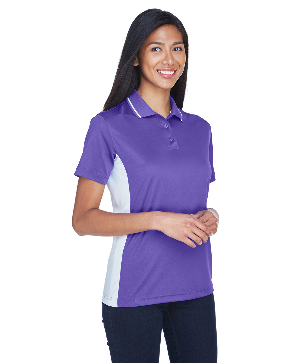 UltraClub Ladies' Cool & Dry Sport Two-Tone Polo UltraClub