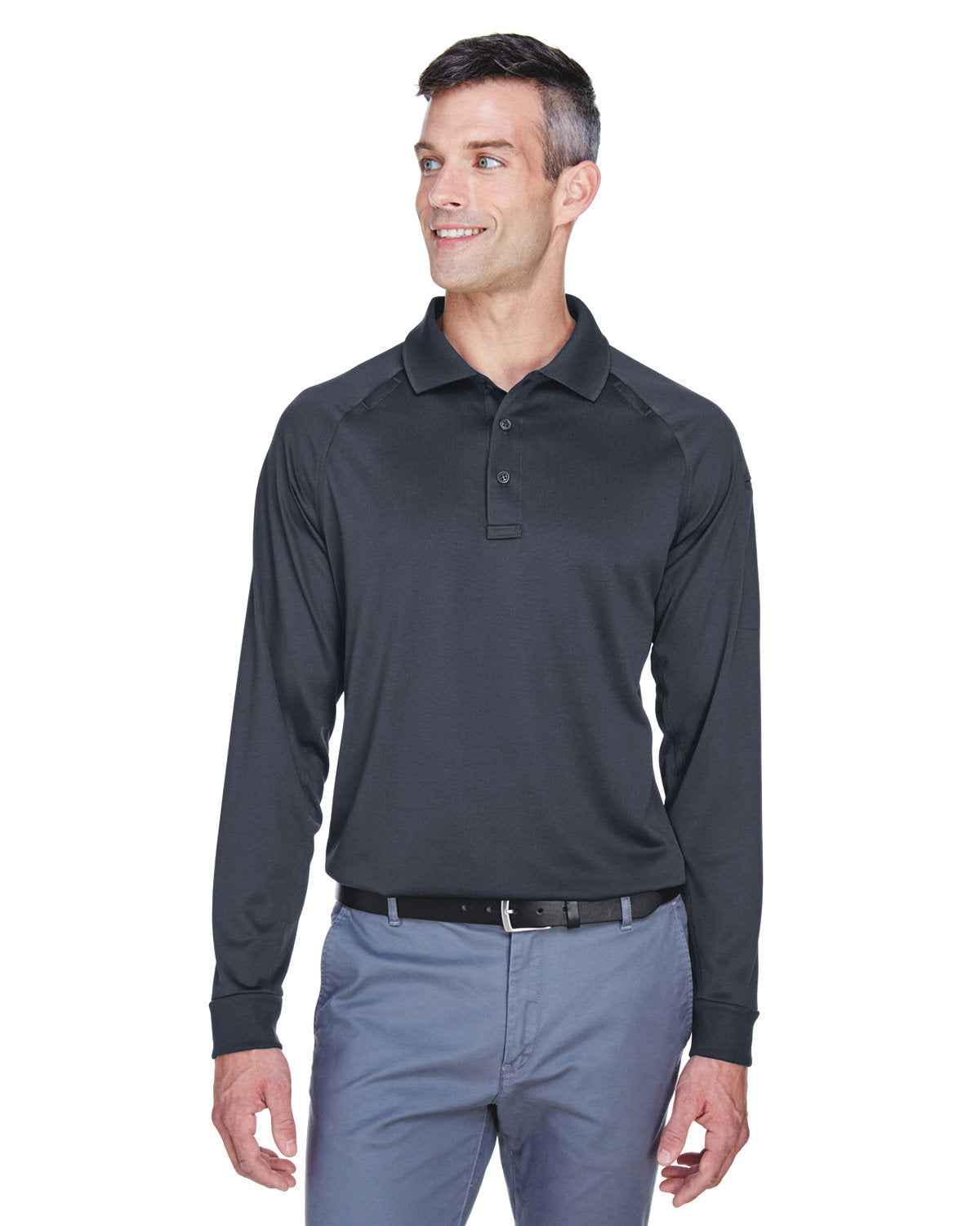 Harriton Men's Advantage Snag Protection Plus Long-Sleeve Tactical Polo Harriton