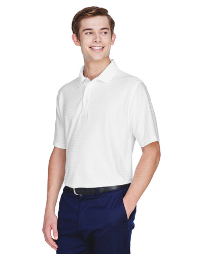 UltraClub Men's Cool & Dry Elite Tonal Stripe Performance Polo