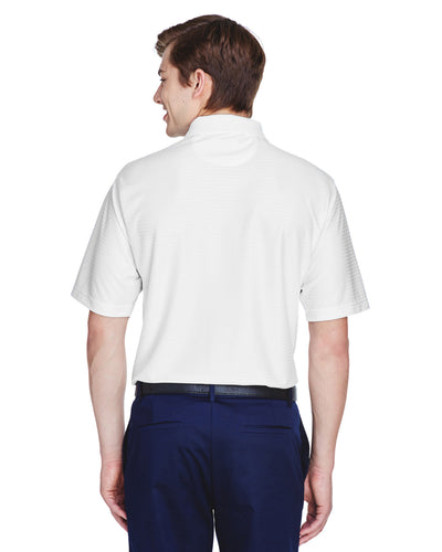 UltraClub Men's Cool & Dry Elite Tonal Stripe Performance Polo